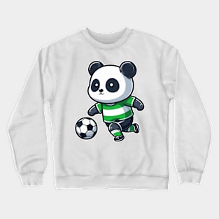 Panda as Soccer player with Soccer ball Crewneck Sweatshirt